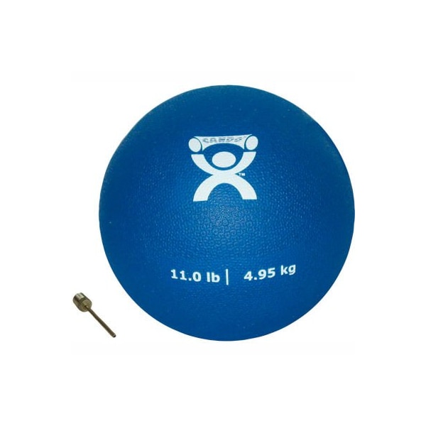CanDo Soft Pliable Medicine Ball, 11 lb., 7" Diameter, Blue